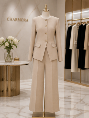 Eleganter Damen Hosenanzug Zweiteiler - Showroom Style